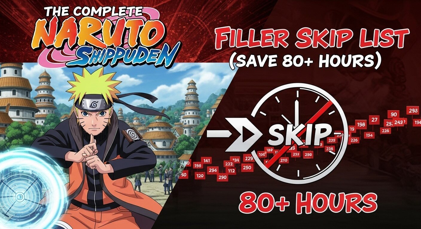 The Complete Naruto Shippuden Filler Skip List (Save 80+ Hours)