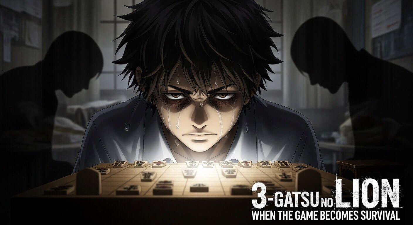 3. 3-Gatsu no Lion — When the Game Becomes Survival