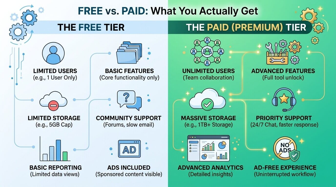 Free vs. Paid What You Actually Get