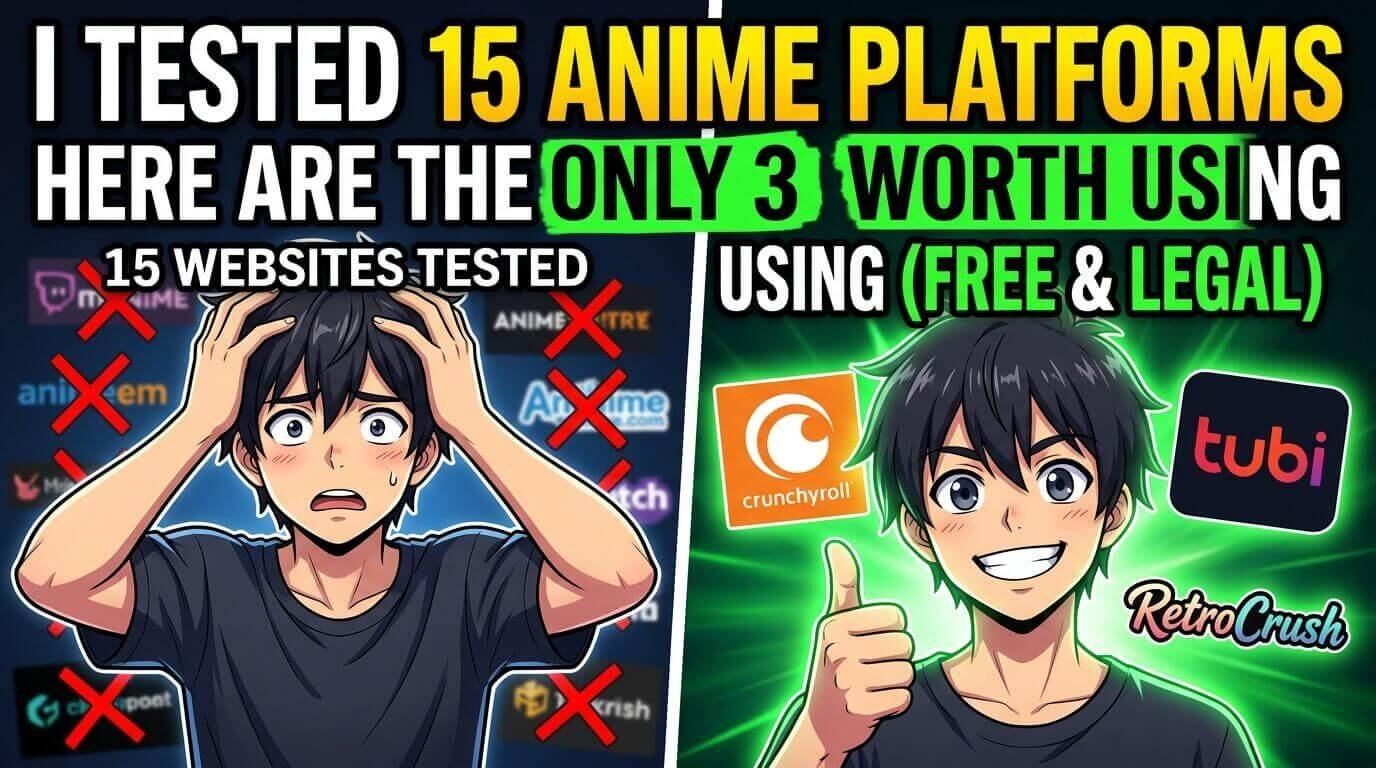 I Tested 15 Anime Web Platforms — Here Are The Only 3 Worth Using (Free & Legal)